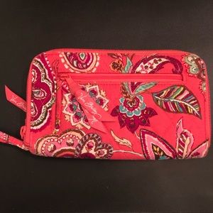 Call Me Coral Vera Bradley Wristlet Wallet